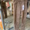Pantalon marron/beige skinny à paillettes argentées