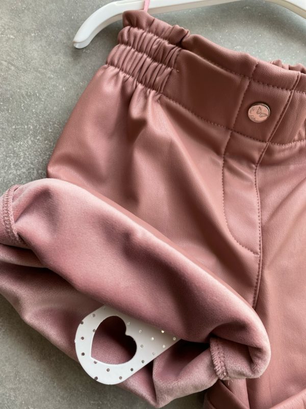 Short simili cuir rose April