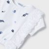 Haut blanc fleurs bleues Julie