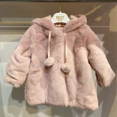 Manteau moumoute rose Valentine