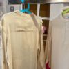 Chemise/blouse beige col rond