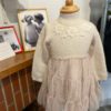 Robe Juliette tulle/pull beige à paillettes
