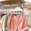 Short simili cuir rose April
